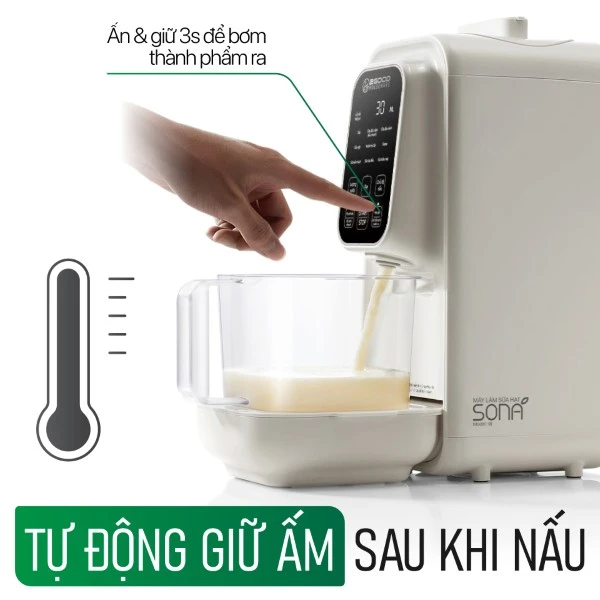 Máy Xay Sữa Hạt Tự Động 100% 2GOOD SONA I8 (1,2 Lít) - Bản Ca Nhựa